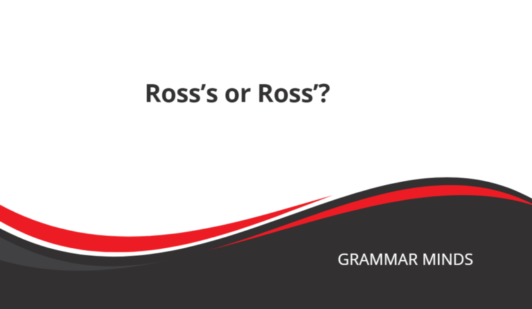 Ross’s or Ross’?