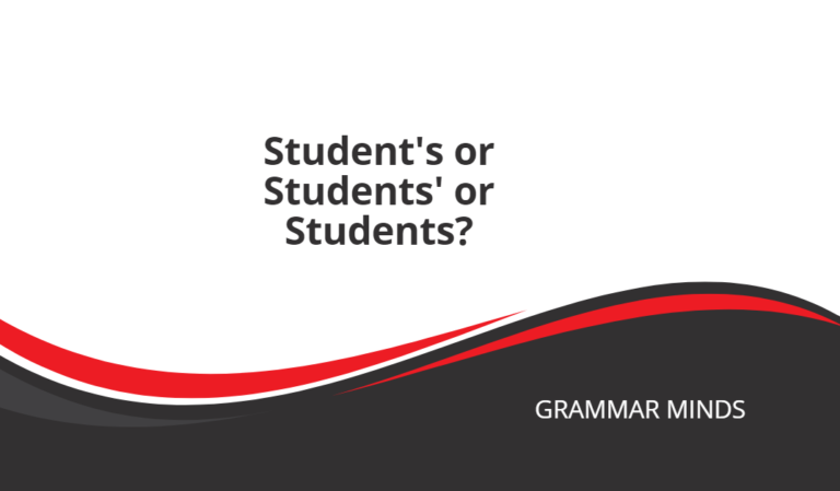 Student’s or Students’ or Students?