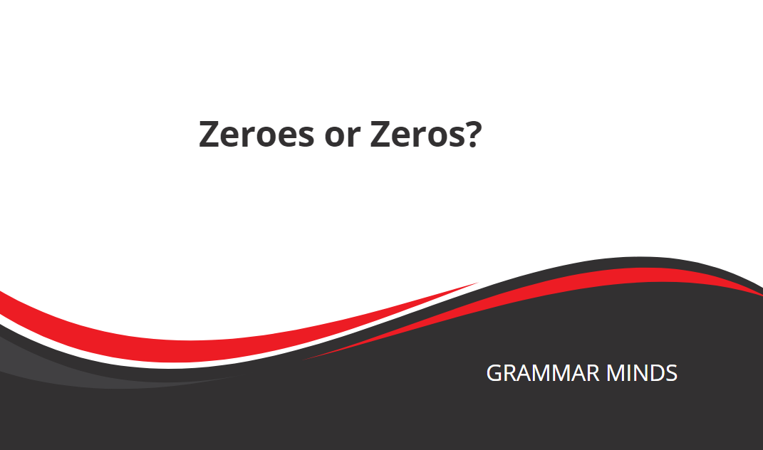 Plural of zero