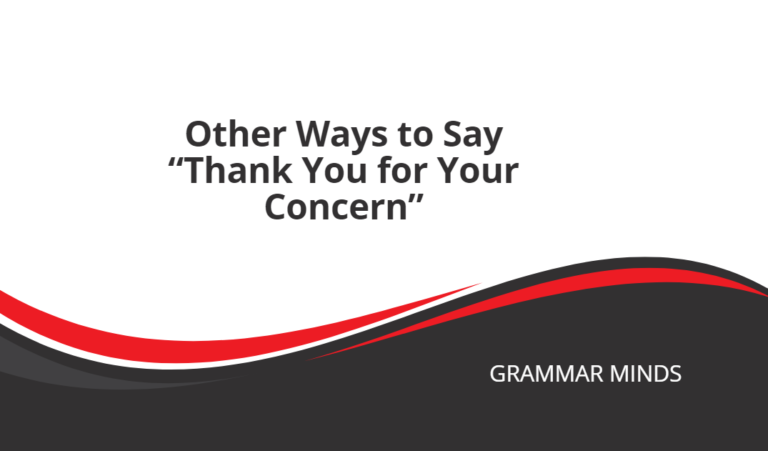 Other Ways to Say “Thank You for Your Concern”