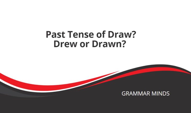 Past Tense of Draw: Drew or Drawn?