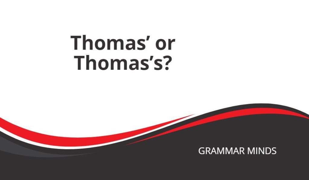 Thomas possessives 1