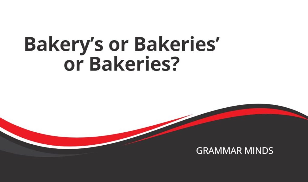 bakery possessives