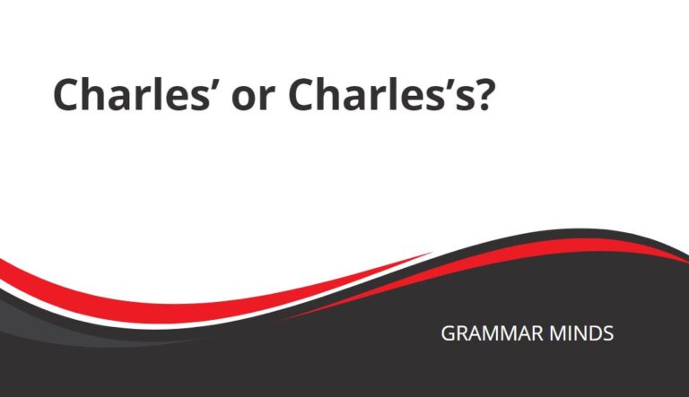 Charles’ or Charles’s?
