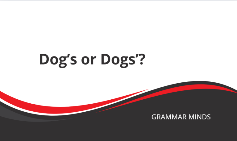 Dog’s or Dogs’?