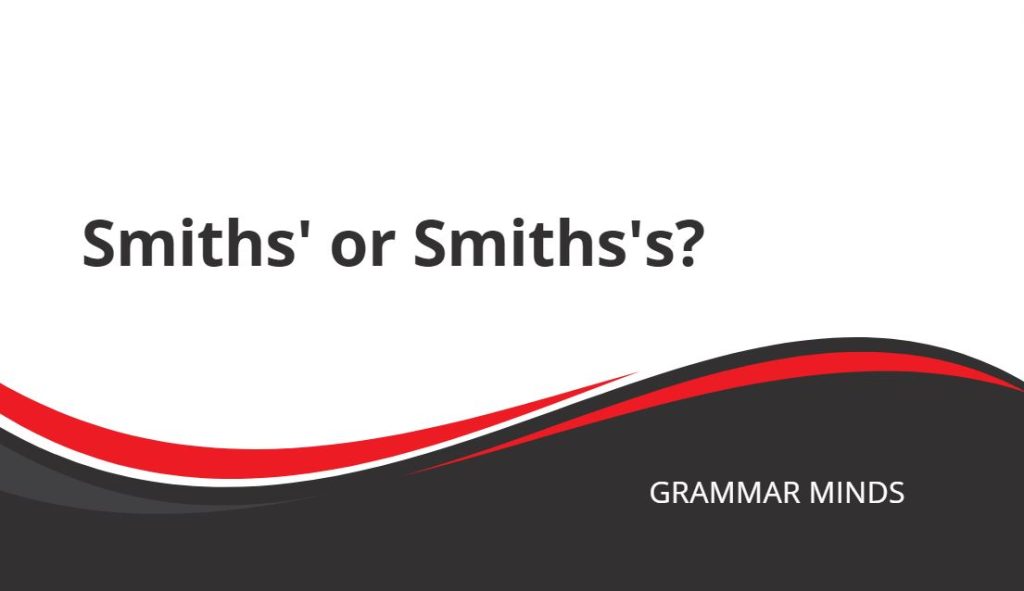 smiths possessives