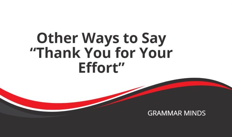 Other Ways to Say “Thank You for Your Effort”