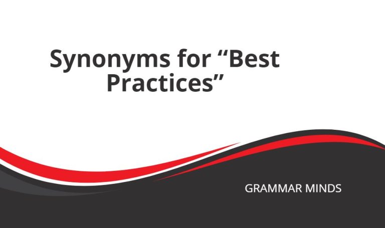 Synonyms for “Best Practices”