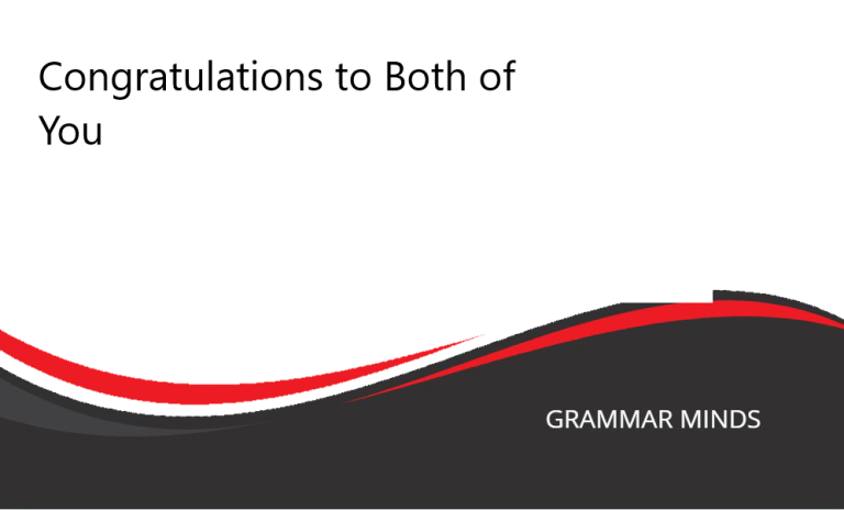 SEO Friendly Title: Creative Alternatives to Say “Congratulations to Both of You” in Different Situations