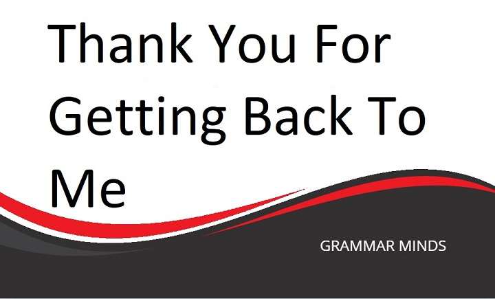 Thank You for Getting Back to Me: Professional and Polished Alternatives